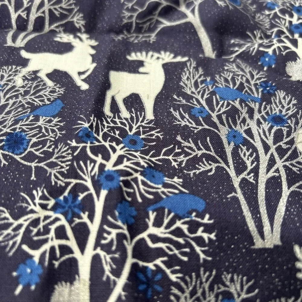 Wonders of Winter Cotton Quilting Fabric Laurie Godin Northcott Deer Nature